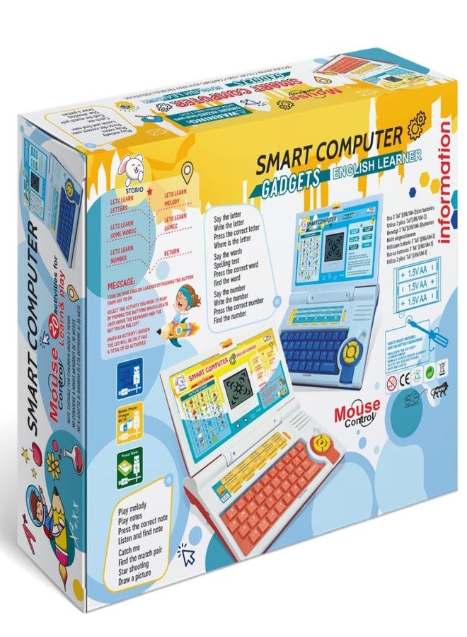 Storio Educational Kids Laptop Learning Toy for Boys & Girls Age 2-5 Years | Fun Activity Computer Toy | Learn Alphabet, Letters, Words, Numbers, Games, Music & Logic | Interactive Learning Toy - Blue - Image 4